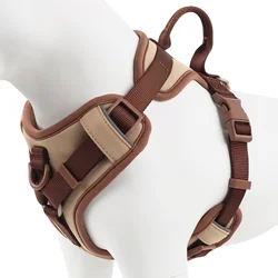 New Chocolate color luxury Dog Harness no pull for large Small dogs Adjustable Chest Strap dog harness personalized