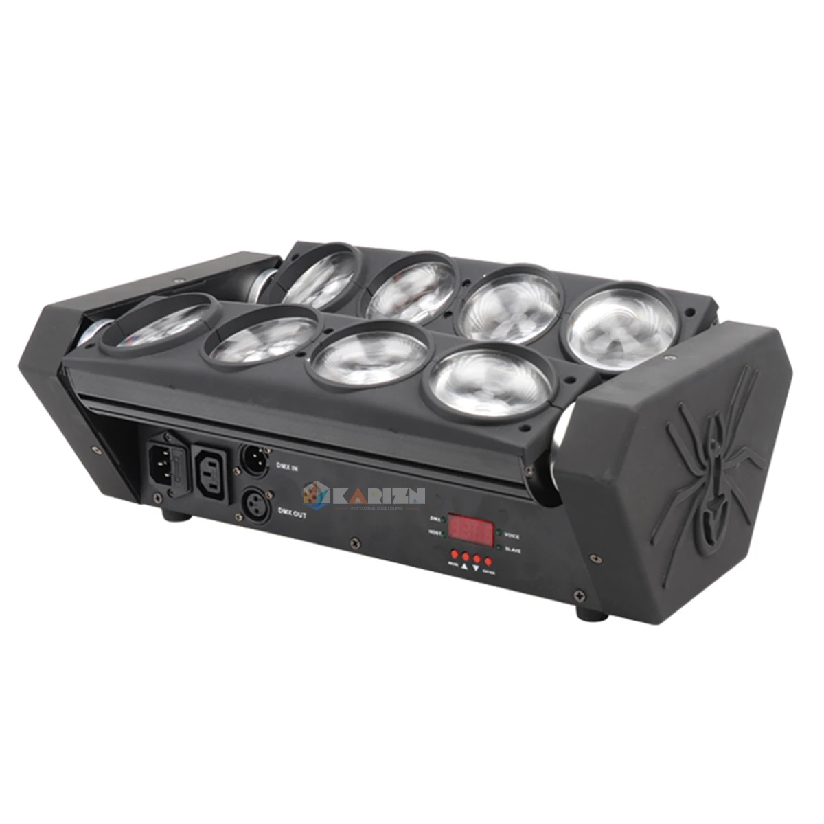 Imagem -03 - Led Moving Head Light com Flycase Controlador de Som Dmx512 Bom para dj Nightclub Party 8x10w Imposto Gratuito Pcs