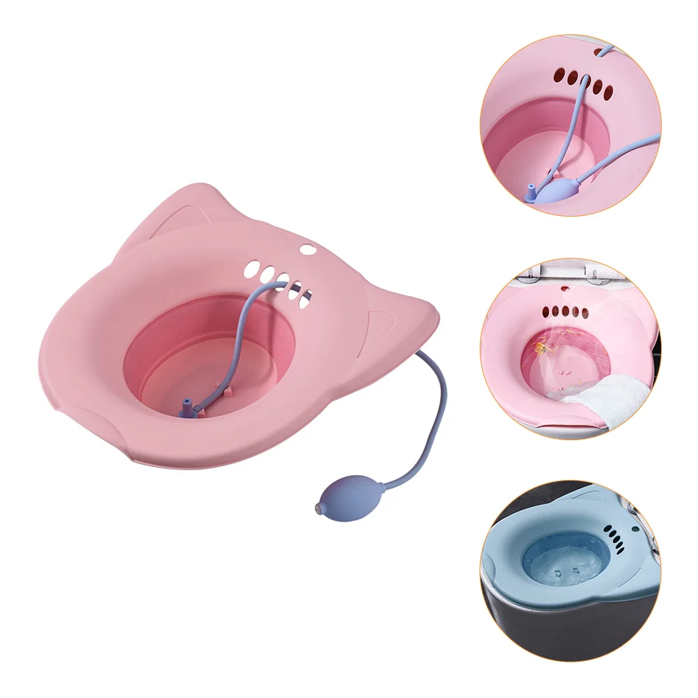 

1 Set Sitz Bath Large Deep Seat Postpartum Care Hemorrhoid Basin Sturdy Portable Compact Toilet Seat Durable Wash Basin