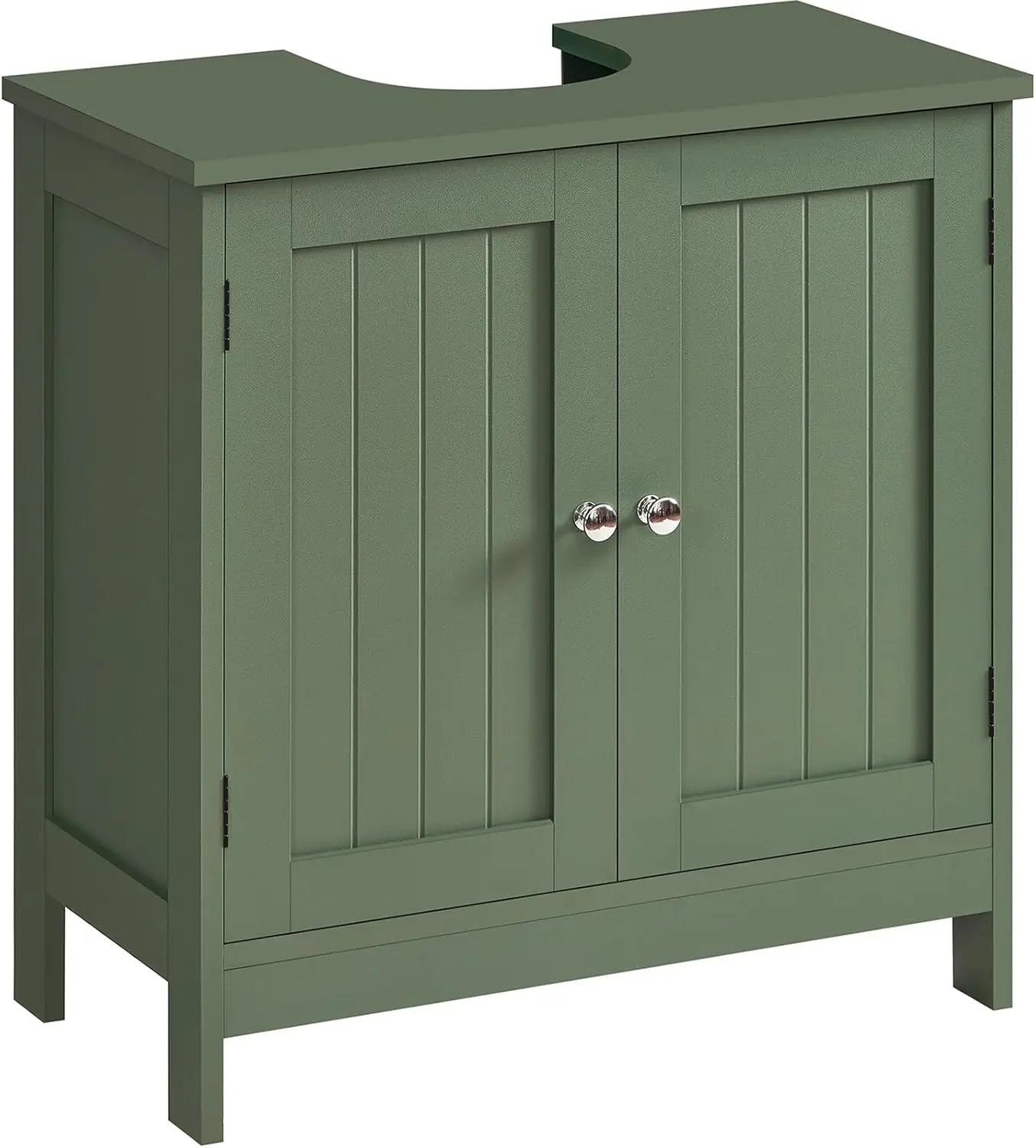 

Under Sink Storage Cabinet with 2 Doors & Shelf, Waterproof Bathroom Organizer in Green
