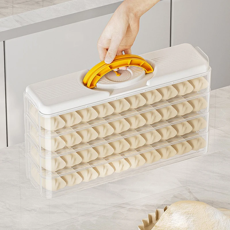 Refrigerator Dumpling Box Multilayer Household Dumpling Container Portable Dumpling Organizer For Home Kitchen Space Saving Box