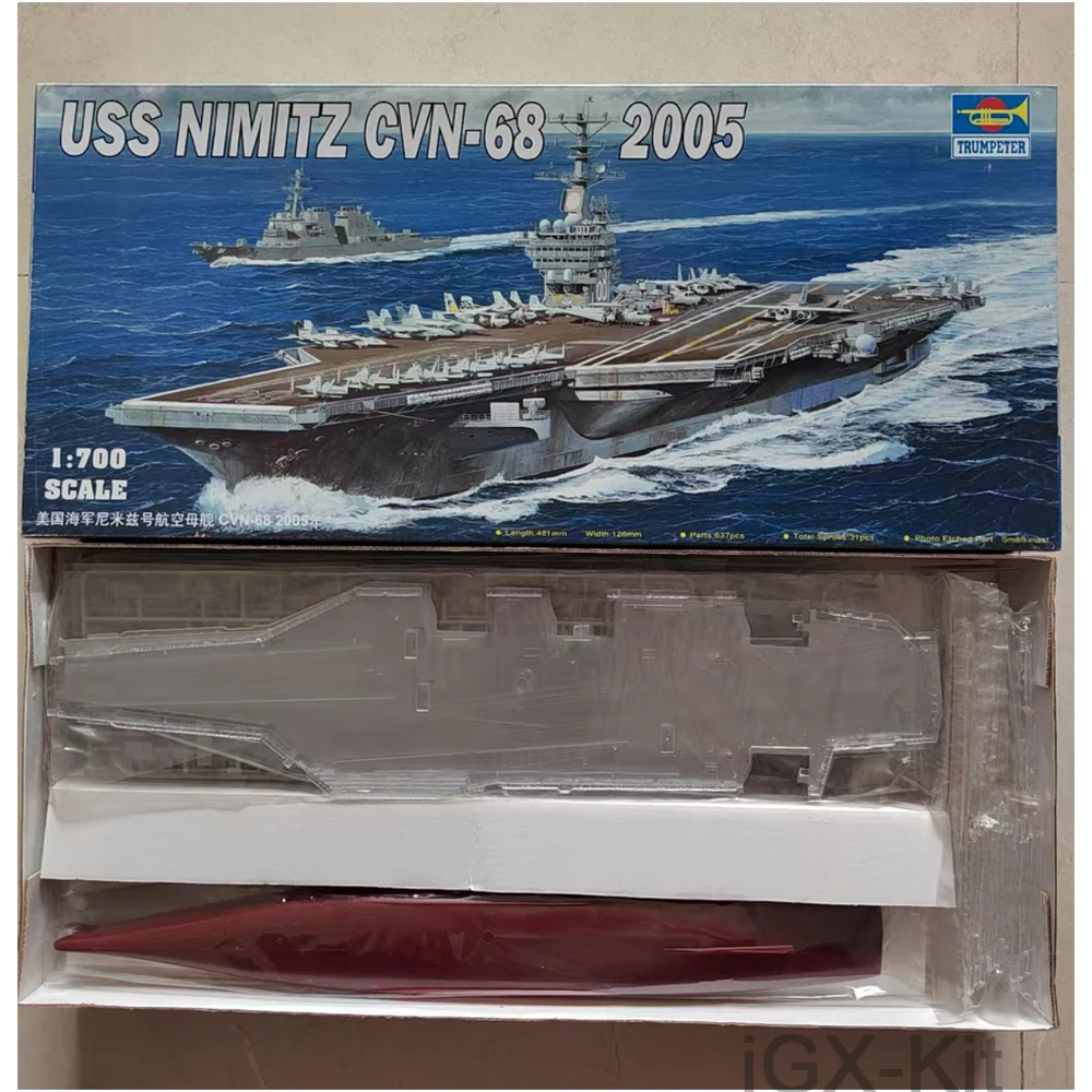 

Trumpeter 05739 1:700 Scale USS Nimitz CVN68 CVN-68 Aircraft Carrier 2005 Ship Assembly Plastic Model Building Kit