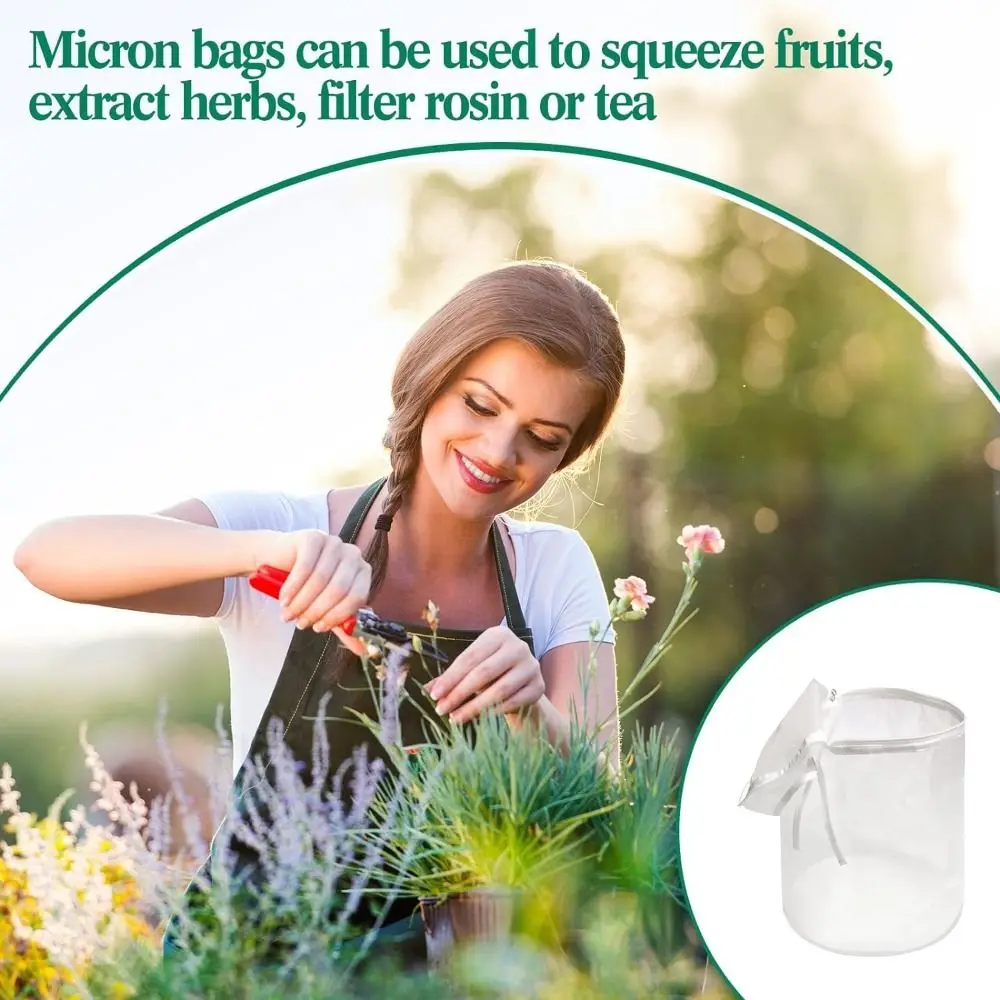 

New 220 Micron Reusable Micron Filter Zipper Bags Mesh Nylon Filter Bags Beer Brewing Filters for Plant