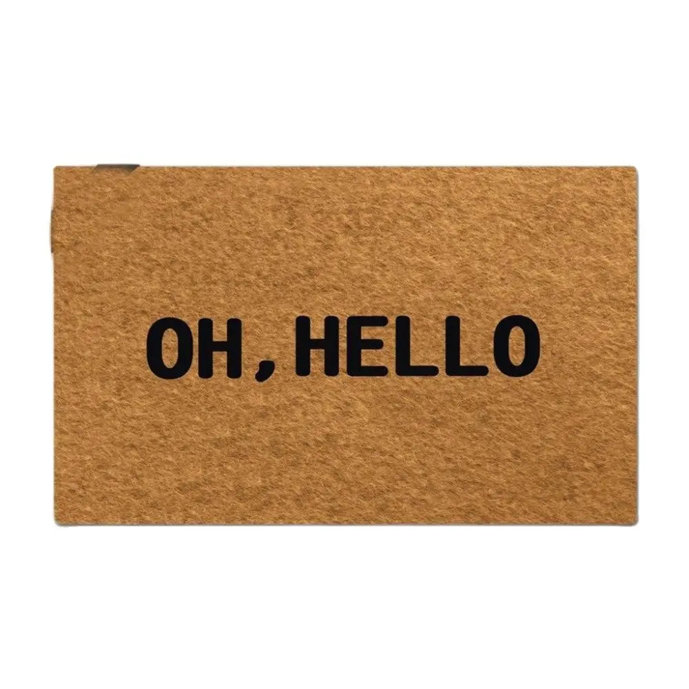 

Oh, Hello Doormat Outdoor Porch Patio Front Floor Christmas Halloween Holiday Rug Decor Home Door Mat