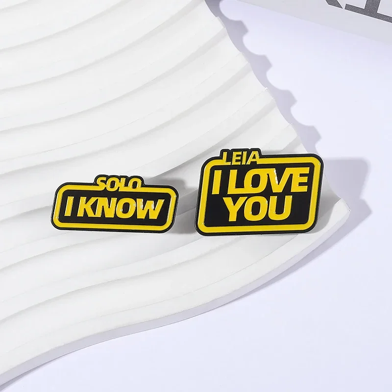 الخيال العلمي فيلم إلهام رسالة المينا دبابيس مخصص أحبك منفردا أنا أعرف دبابيس ظهره شارة التلبيب مجوهرات هدية للأصدقاء