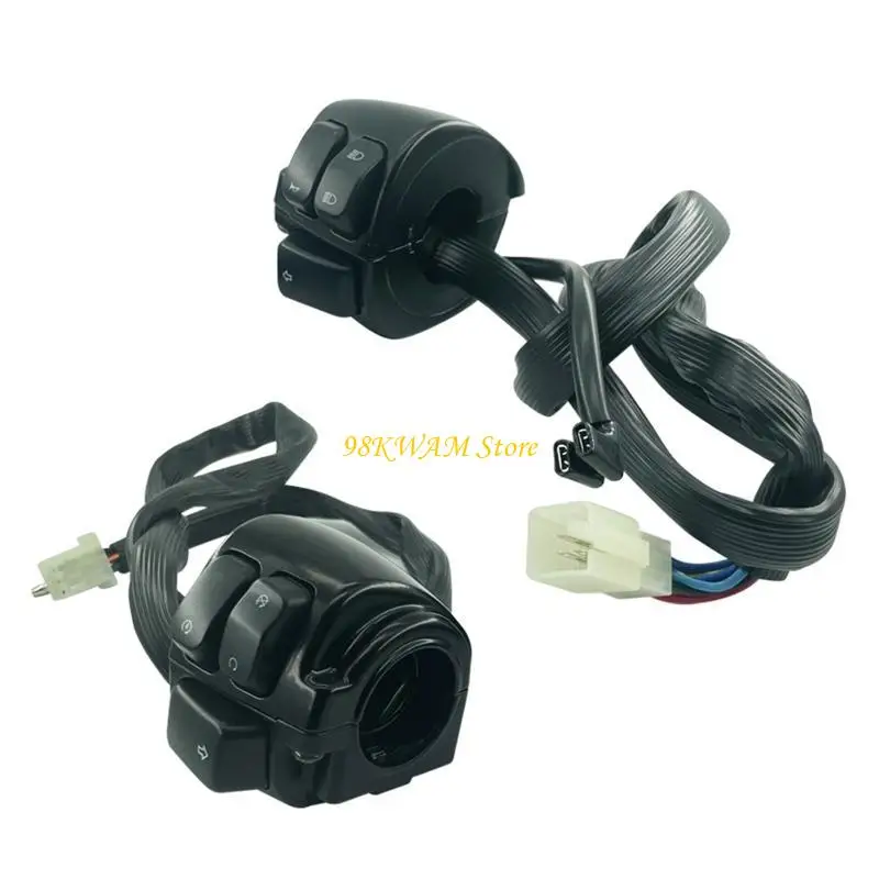 

68UF 25mm Motorcycle Horn Button Turn Fog Lamp Light Start Handlebar Switch 2x