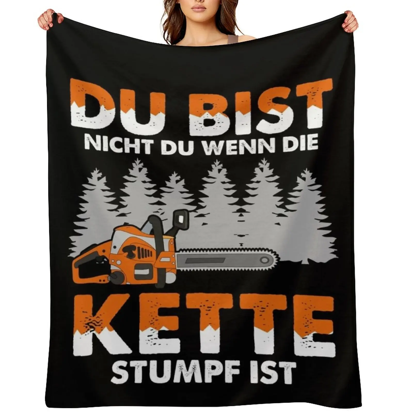 

not you when the chain is stump present Throw Blanket cosplay anime For Decorative Sofa For Sofa Thin Blankets