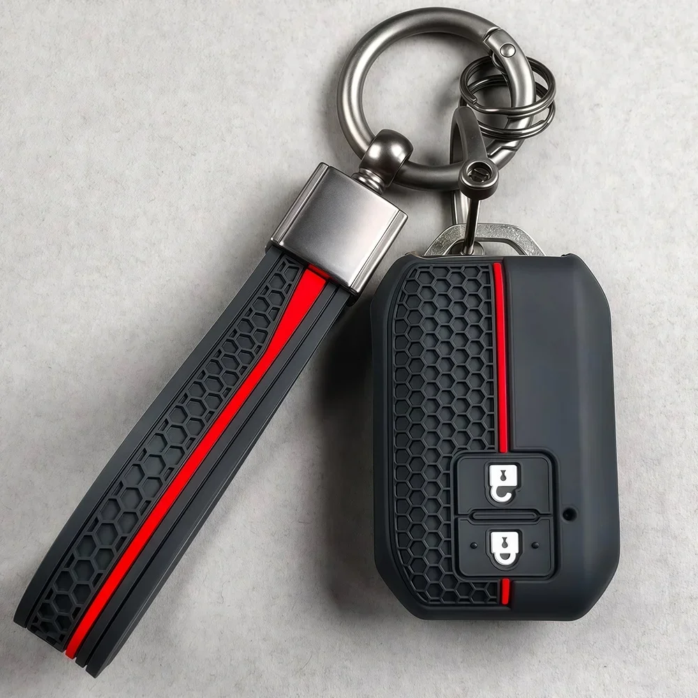 2-Tasten Silikon Autoschlüssel-Hülle Schlüsselgehäuse für Suzuki Swift Wagon R Monopoly Typ Fernbedienung Schlüsselanhänger Zubehör – Detail 5