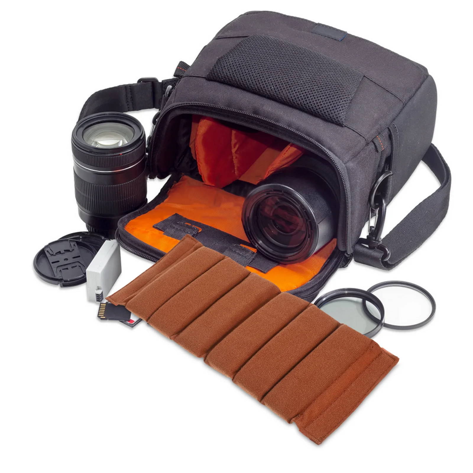 

2pcs Camera Bag Shock Absorbing Pad Insert Partition Divider Lightweight Durable Polyester Backpack Insert Protectives Camera