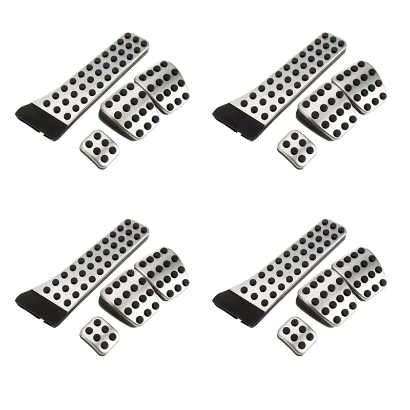 16Pcs Stainless Steel Pedal For Mercedes-Benz W202 W203 W204 W124 W210 W211 W212 W218 X204 R172 R231 C E CLS Glk SLK