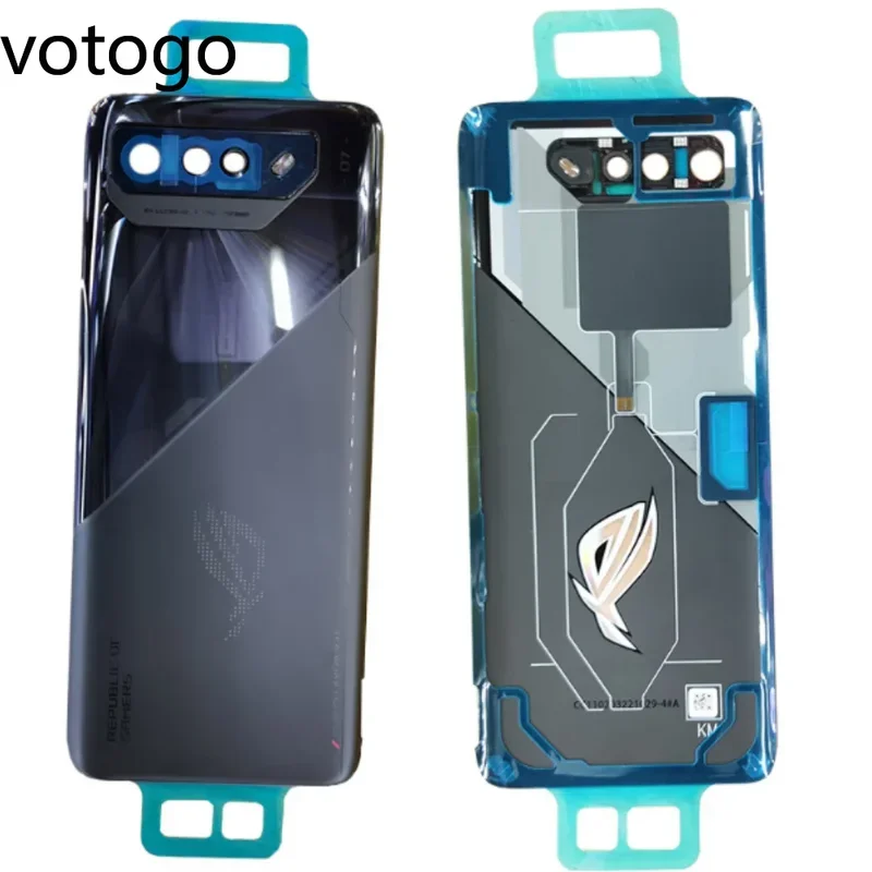 Original repair for Asus ROG Phone 2 3 5 5S 6 7 Pro rear battery back cover glass door lid shell case housing-no lens replace