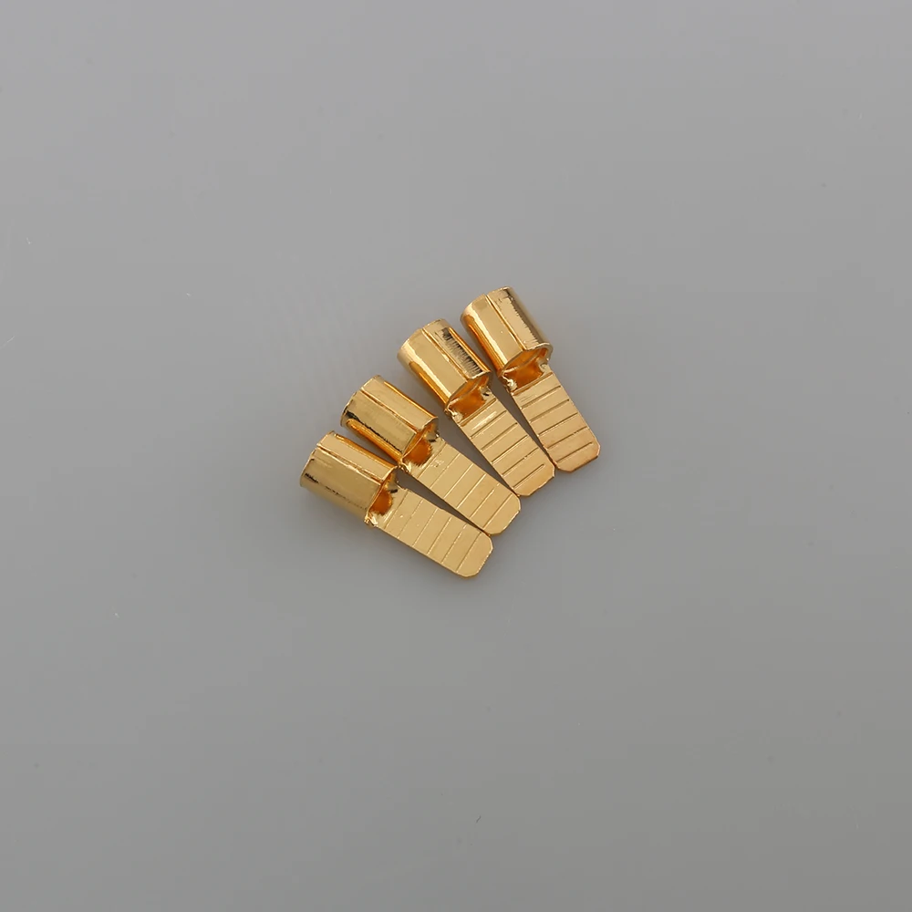 6pcs Gold Plated C45-4 C45-6 C45-10 C45-16 square insert DZ47 open pin shaped copper solder joint nose cold pressed End