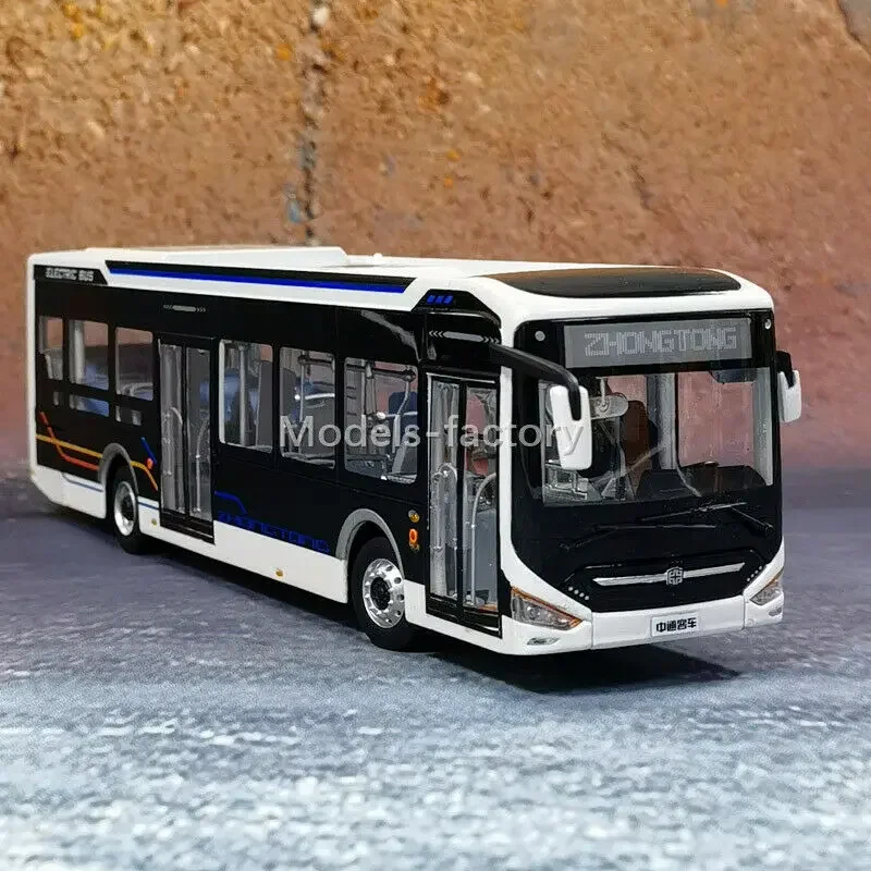 1/42 Per Zhongtong City Bus LCK6126EVGRA1 Bus elettrico puro Diecast Modello di auto Collezione di regali Display Metallo, plastica, gomma