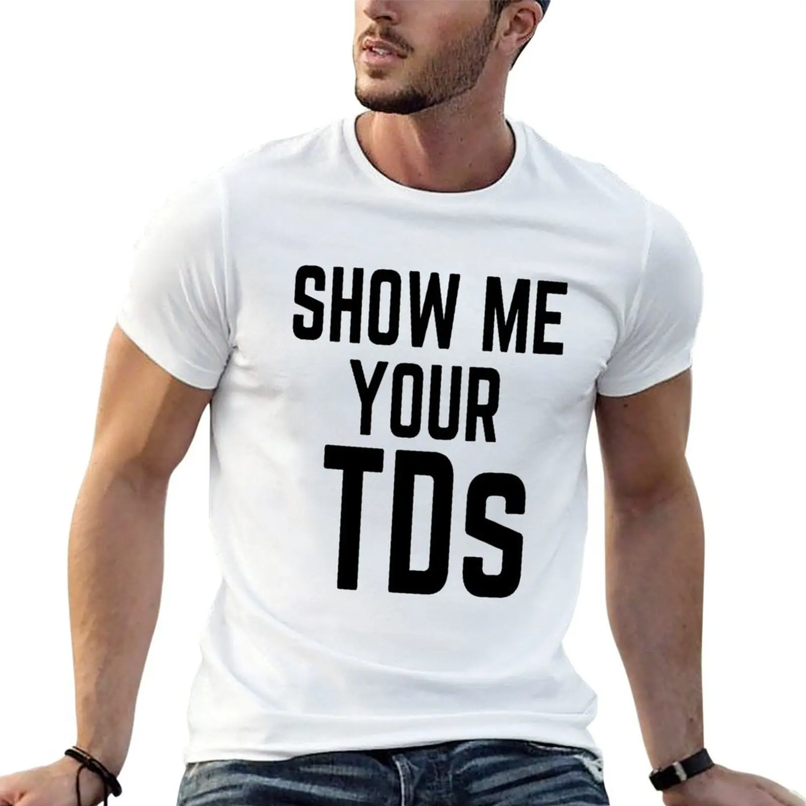 Футболка Show Me Your TDs, забавная футбольная футболка в стиле фэнтези, хлопковая футболка, мужская футболка из 100% хлопка