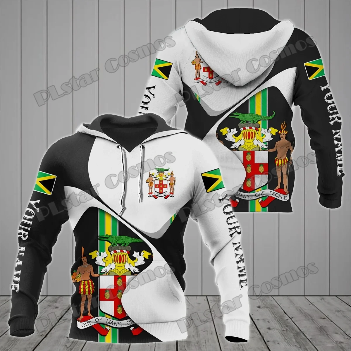 

PLstar Cosmos Custom Name Jamaica Coat Of Arms 3D Printed Men's Hoodies Unisex Casual Streetwear Autumn Hooded Pullover QDY24