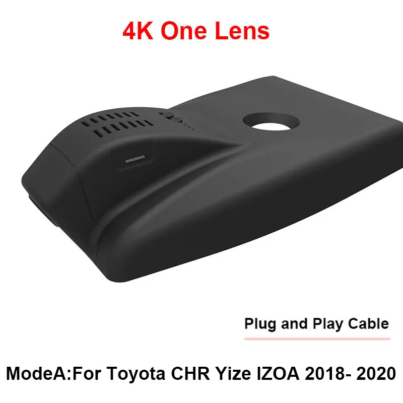 4K 2160P Plug and Play Easy Installation Car DVR Wifi Dashcam Video Recorder Dual Lens For Toyota CHR/Yize 2.0L 2018-2020 2021