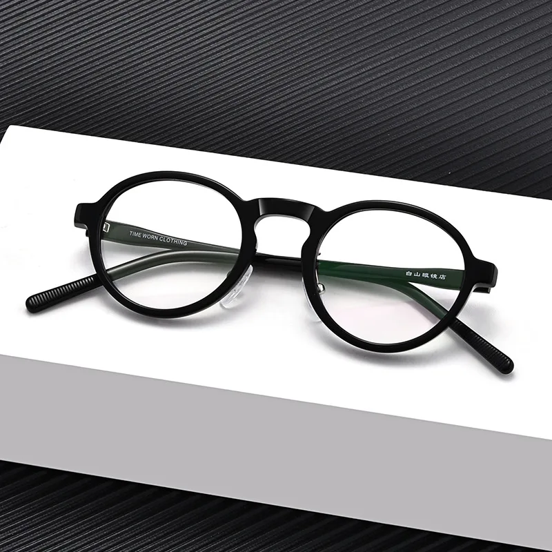 

Top Quality Retro Round Men's Eyewear Japanese Brand Design Handmade Eyeglasses for Women Vintage Acetate Unisex Glasses Frame
