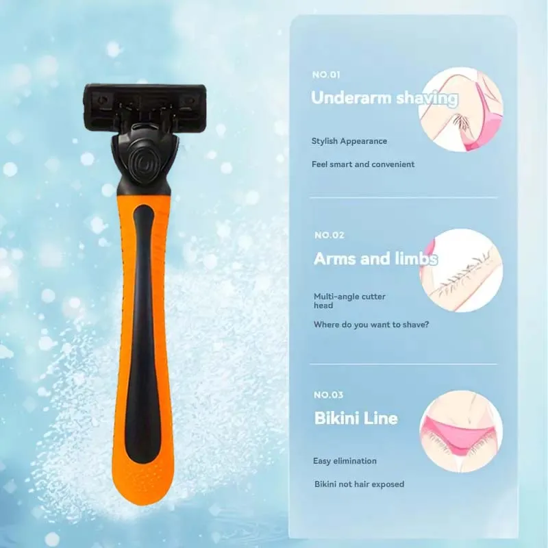 Luxurious quality men's razor, sharp stainless steel blade, anti-slip handle, safe shaving. Essential razor for men