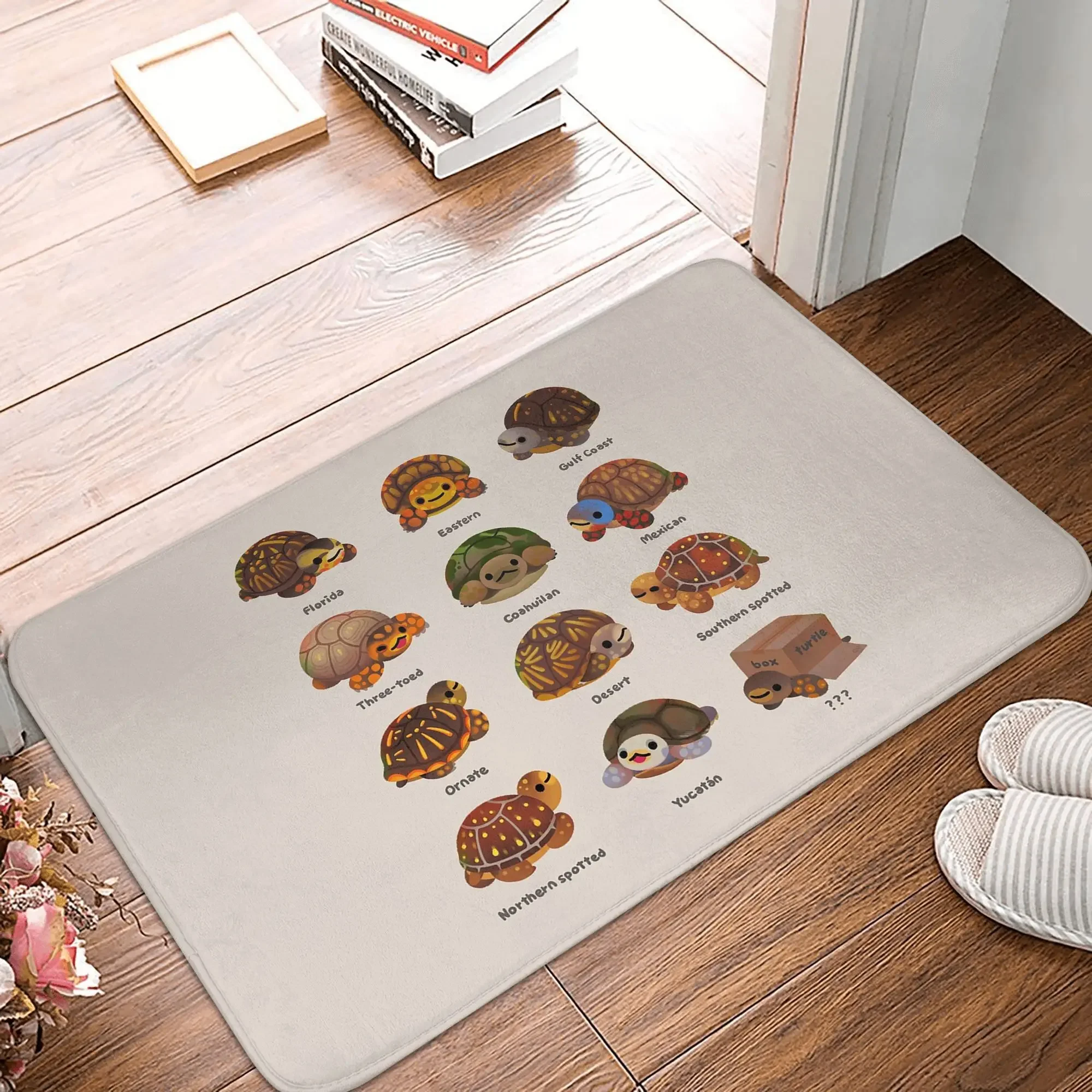 Box turtle Non-slip Doormat Floor Mat Durable Carpet Rug for Kitchen Entrance Home Bathroom Footpad Mats