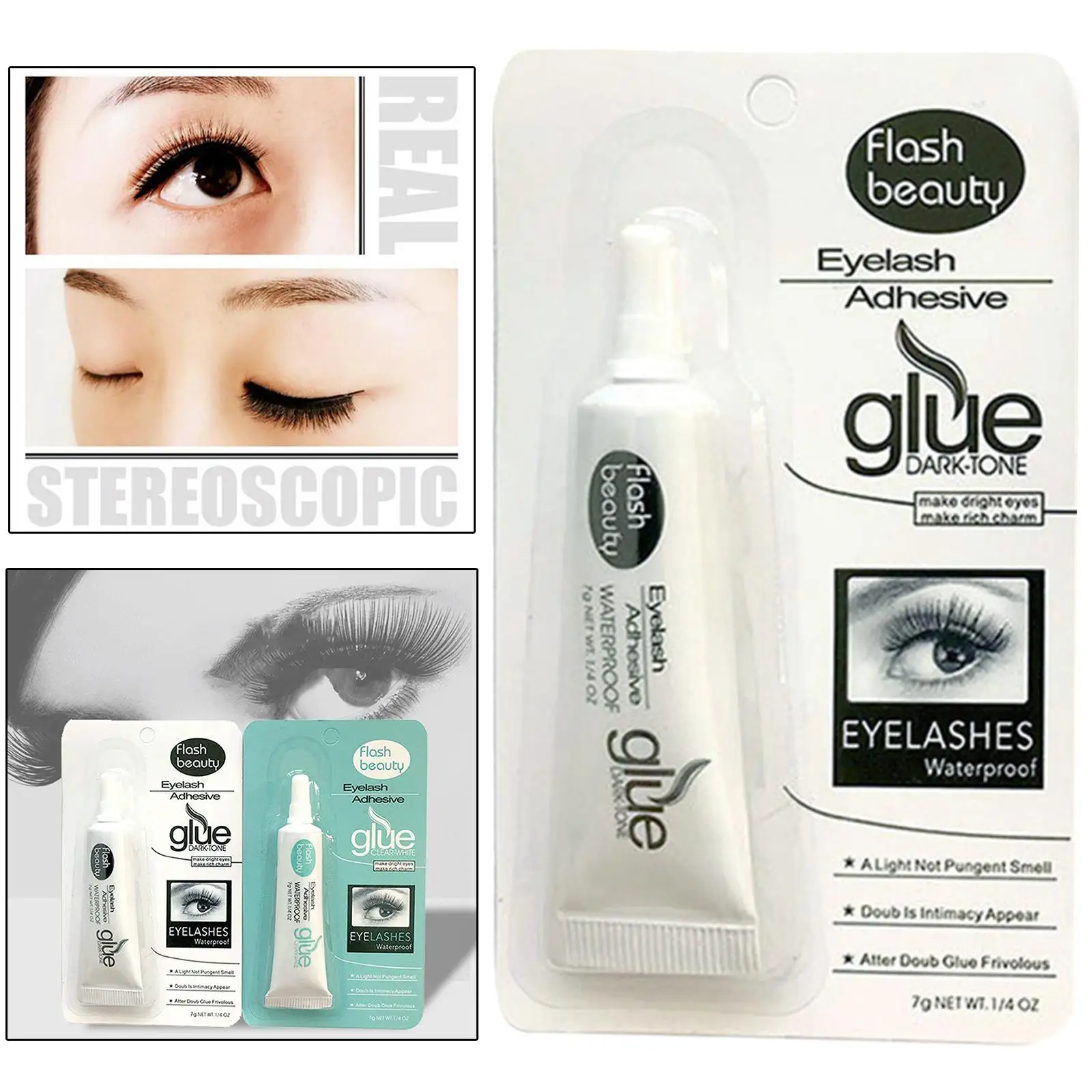 Double Eyelid Stickers Waterproof Eyelash Glue Durable Lash Fixer for Makeup Tools and Accessories