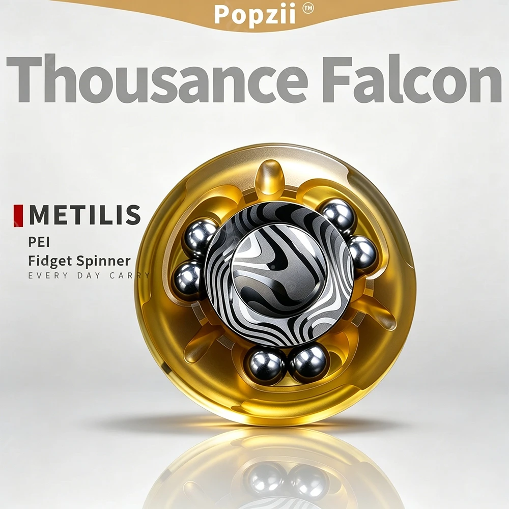 

METILIS EDC Thousance Falcon Lite PEI Fidget Spinner Titanium Purple Fidget Toys Adults Stress Relief Toy Original Designs