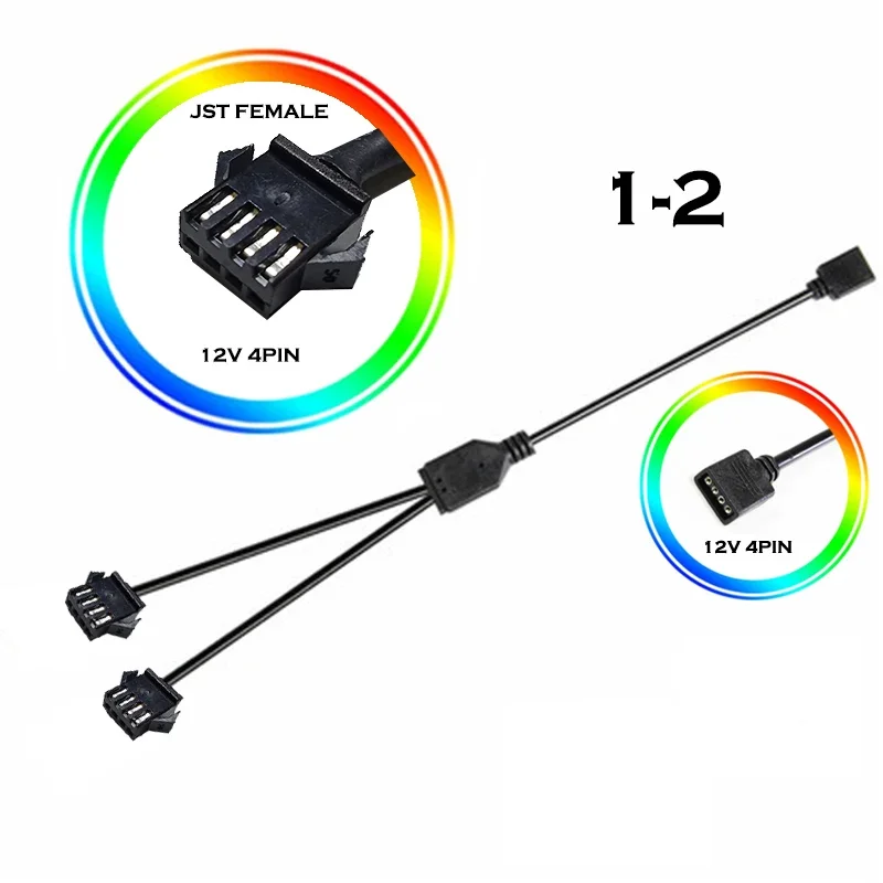 Moederbord RGB AURA SYNC Adapter Kabel JST SM Adapter Kabel JST-3P SM3P SM4P 1-5 Spiltter EL Draad Snoer overdracht Mannelijke/Vrouwelijke