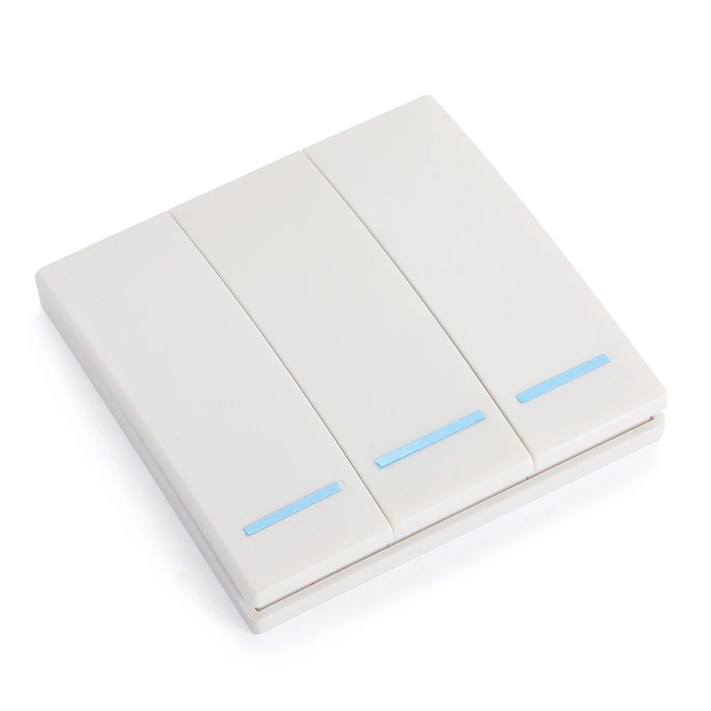 1Pc White 86-Type Wireless Light Switch 433MHz RF Remote Control Panel For LED Lamp Home Automation Electrical Outlet Parts