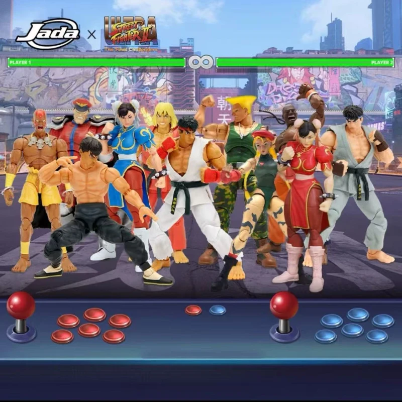 Jada Toys Ultra Street Fighter II M.Bison Dhalsim Violent Ken RYU Guile 6 بوصة لعبة قابلة للجمع هدية متوفرة في المخزون