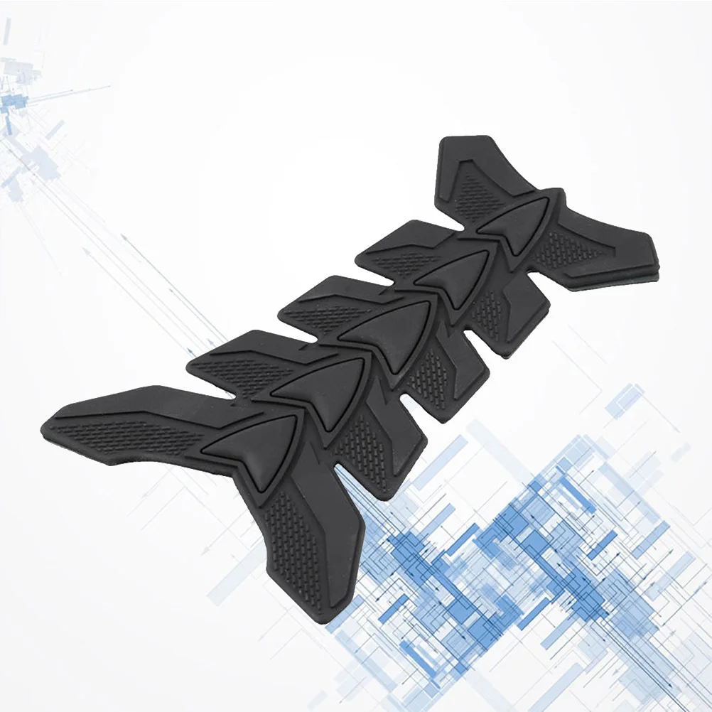 

Motorcycle Gas Tank Pad Fish Bone Shape Black Self Adhesive Protector Durable Scratch Resistant Fuel Tank Decal Sticker