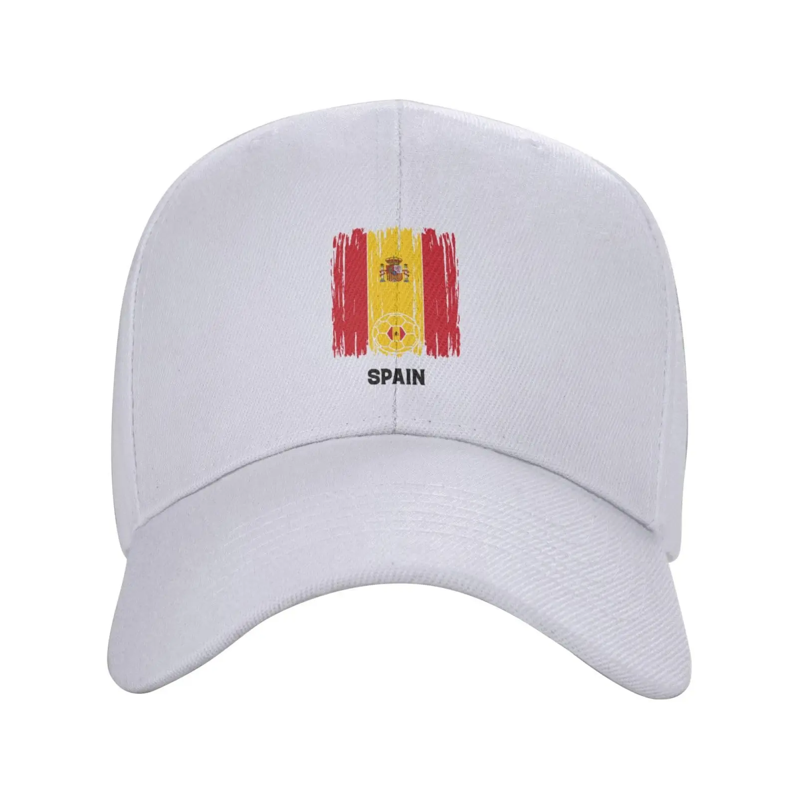 Spain Football Flag Baseball Cap for Men Women Hat Adjustable Truck Driver Hats Casquette Caps White