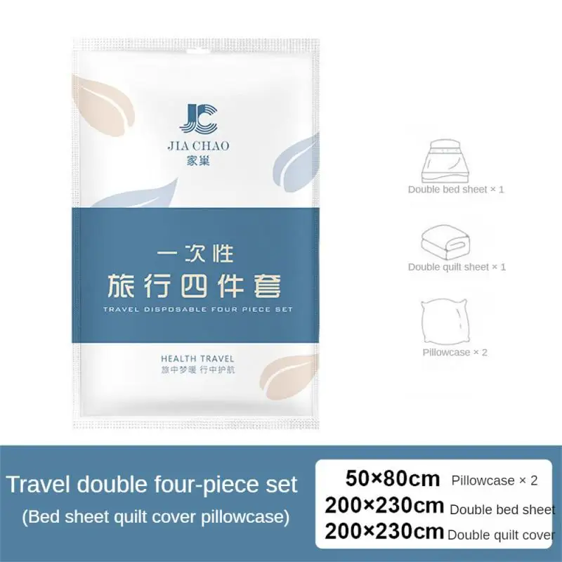 Hotel Bedding Single Use Hygienic Convenience Cost Effective Easily Portable Hygienic Disposable Bed Sheet Set Travel Bedding