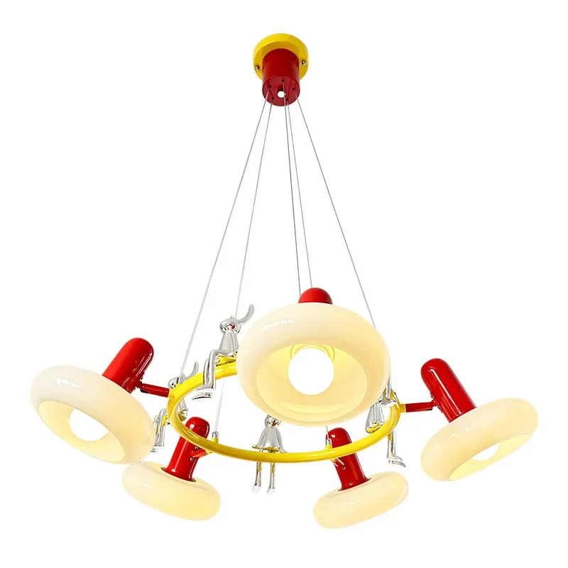 

Full Spectrum Rabbit Children's Room Chandelier Cream Wind Living Room Creative Dining Room Bedroom Eye Protection