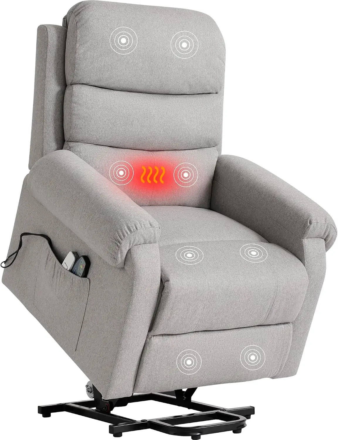 Power Lift Recliner Chair Recliners for Elderly with Heat and Massage Recliner Chair for Living Room with Infinite Position