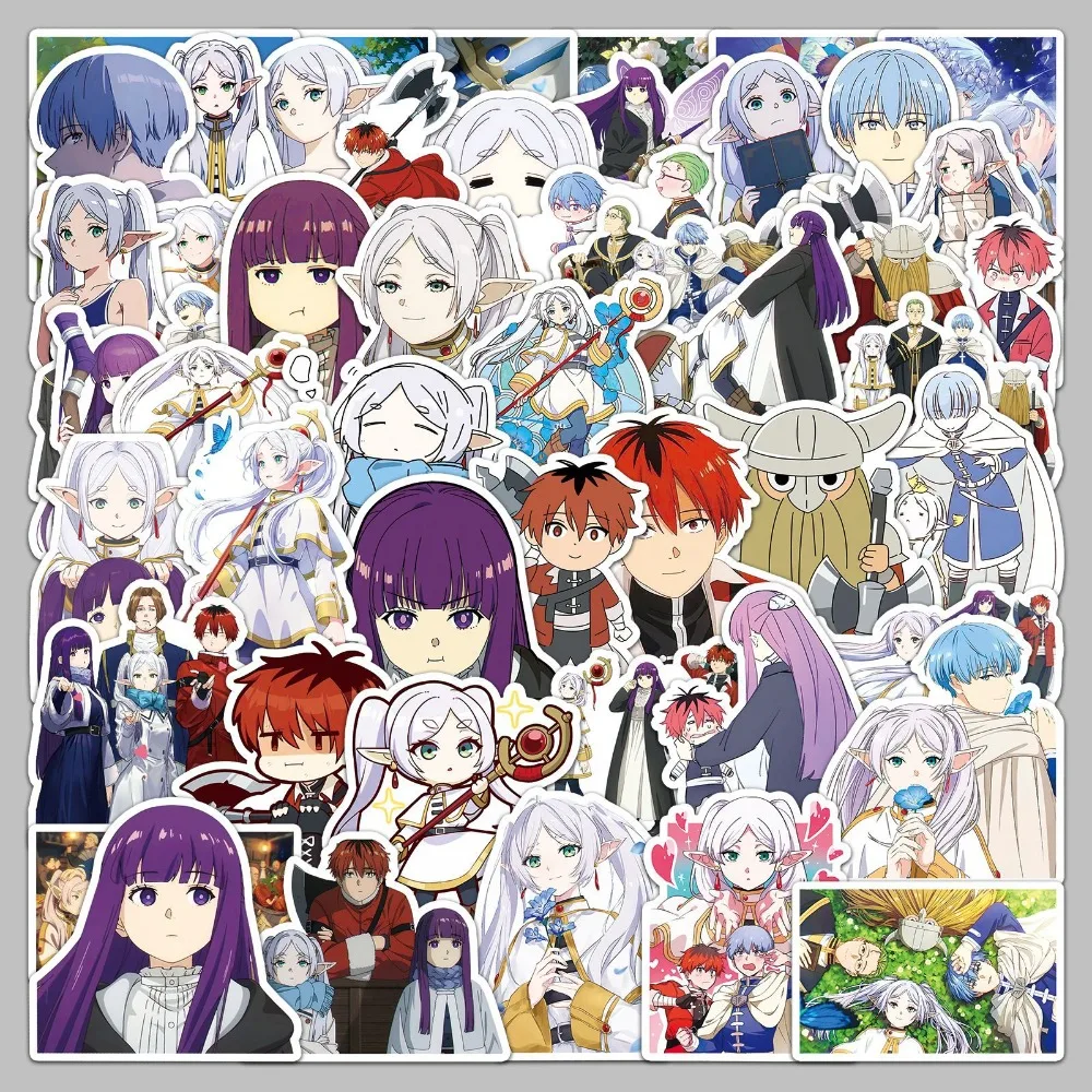 50pcs Frieren Beyond Journey's End Self-adhesive Anime Stickers Manga Cartoon Kawaii Drawing Doodle Decorations image 4