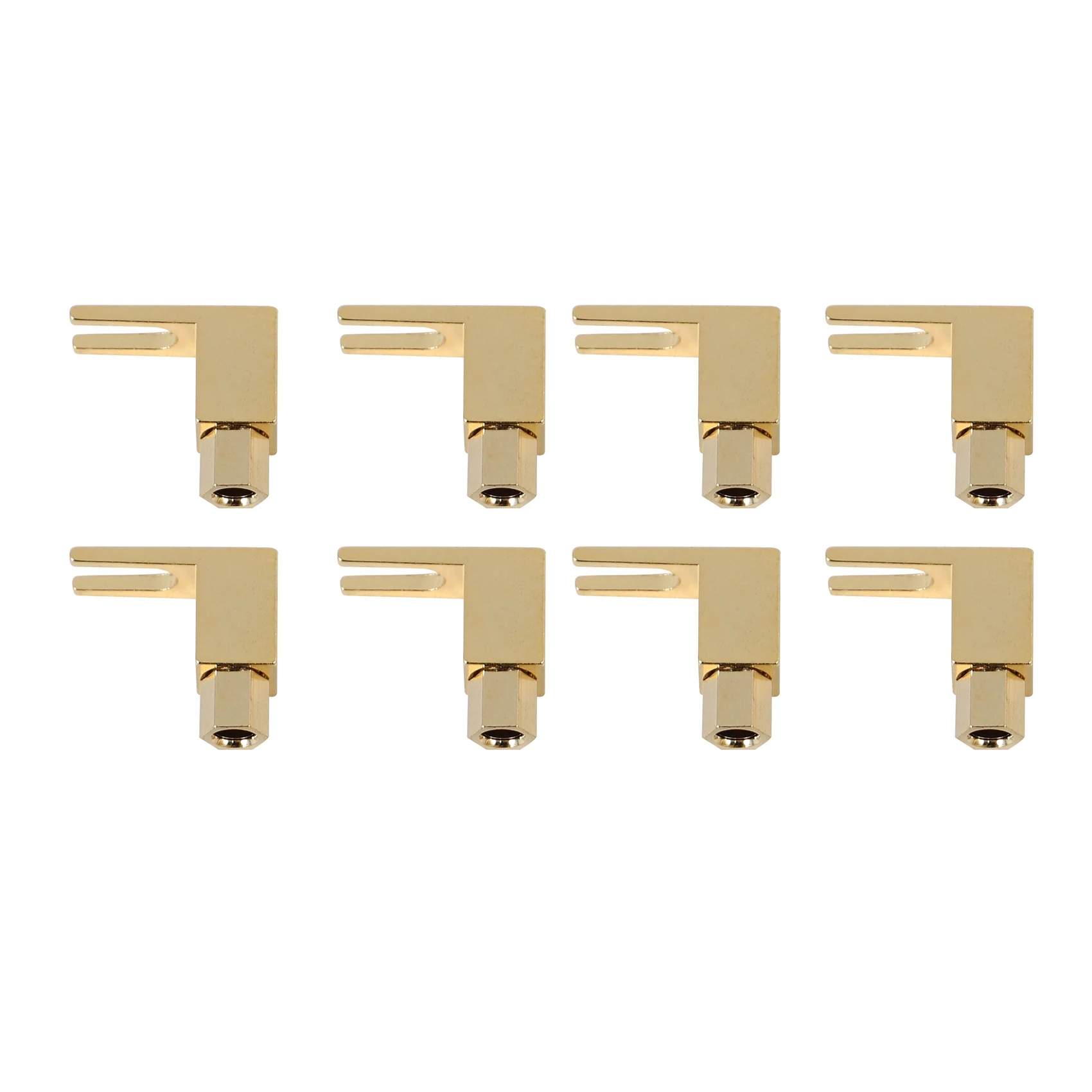 

8 pcs total Hi-end Banana to Spade Adapter Plug/Speaker Cable Connector [Wy-yp01-8/Spade De L/8]