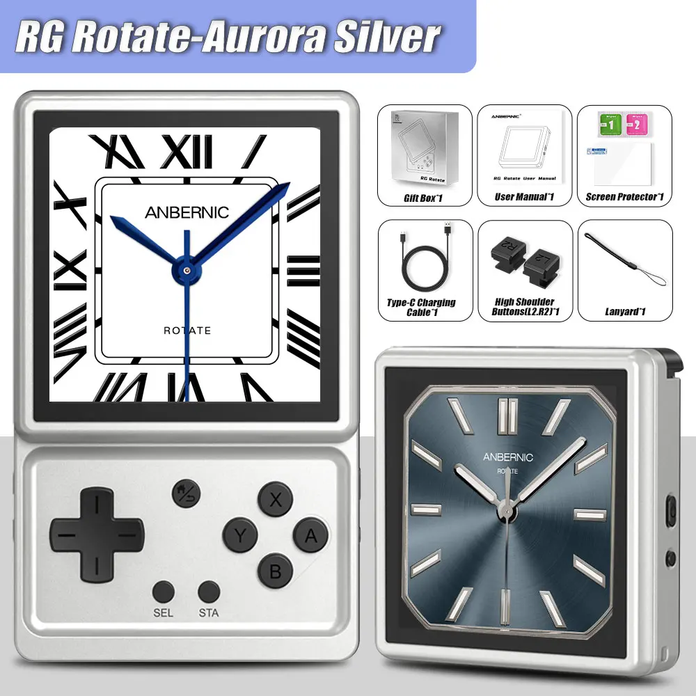 ANBERNIC RG Rotate Retro Handheld Game Console Android 12 T618 3.5