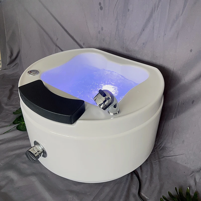 luxury style pedicure chairs foot spa tub white acrylic pedicure sink bowl