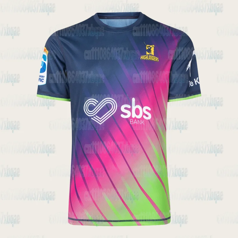 Atmungsaktives, schnelltrocknendes T-Shirt im Familienstil für Neuseeland-Highlanders-Rugby-Fans, kurzärmeliges Sport-Outdoor-Oberteil mit 3D-Druck – Detail 8