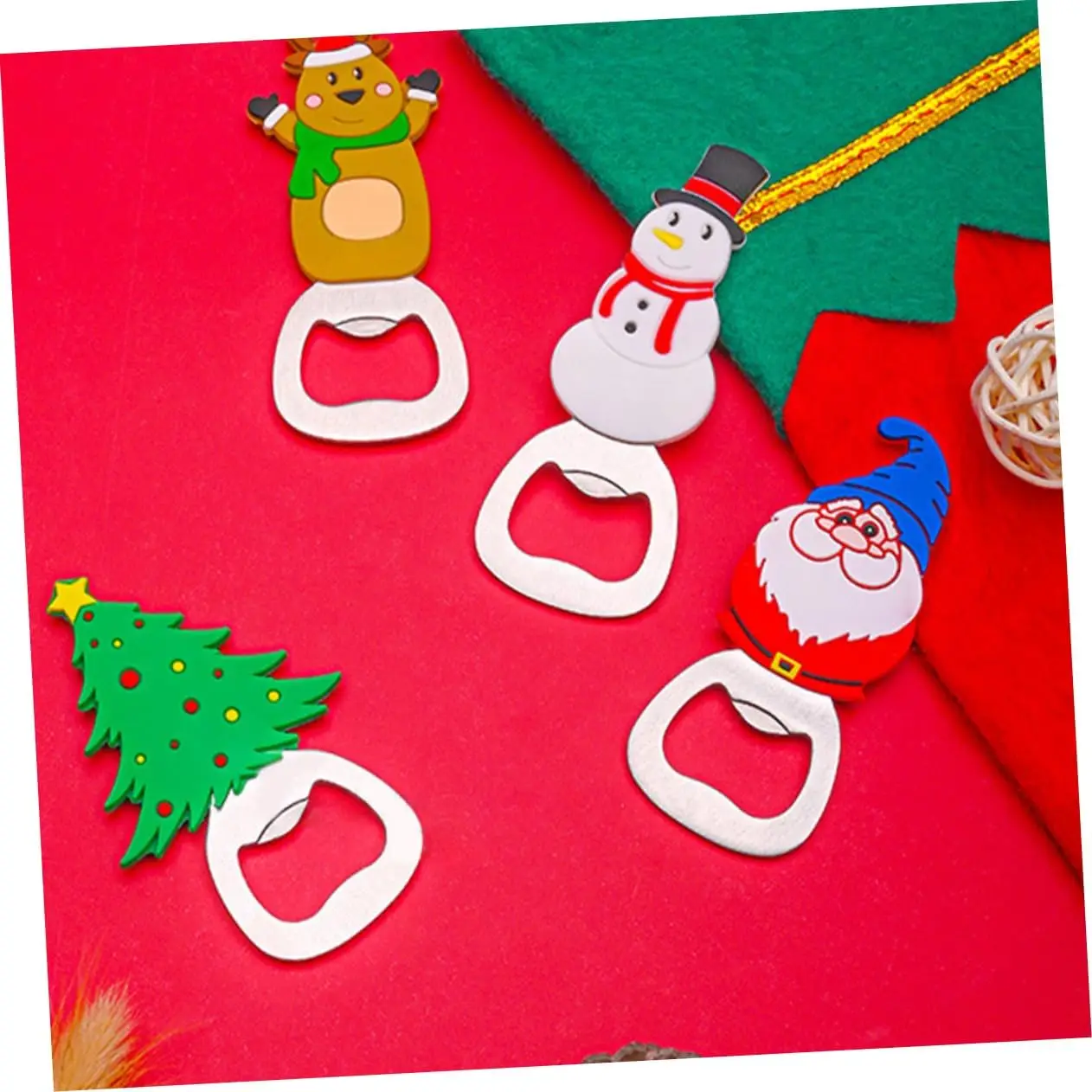 

Christmas Bottle Openers Santa Xmas Tree Snowman Bear Bottle Openers Beer Bottle Openers Christmas Party for Home Holiday Party