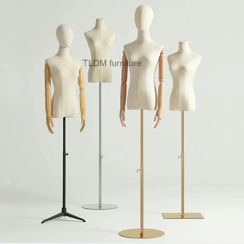 Female Half-length Mannequin for Women's Clothing Store Thickened Mannequin Props Wedding Dress Shop Mannequins Display Stand GM