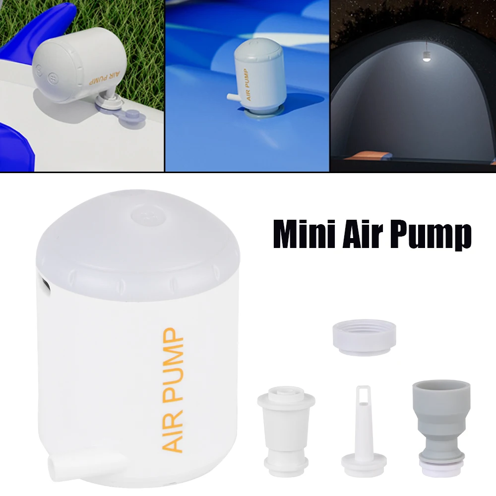 

For Outdoor Quick Inflate Deflate Portable Tiny Pump For Camping Bed Illumination 3.5Kpa With LED Lantern Air Equip Compressor