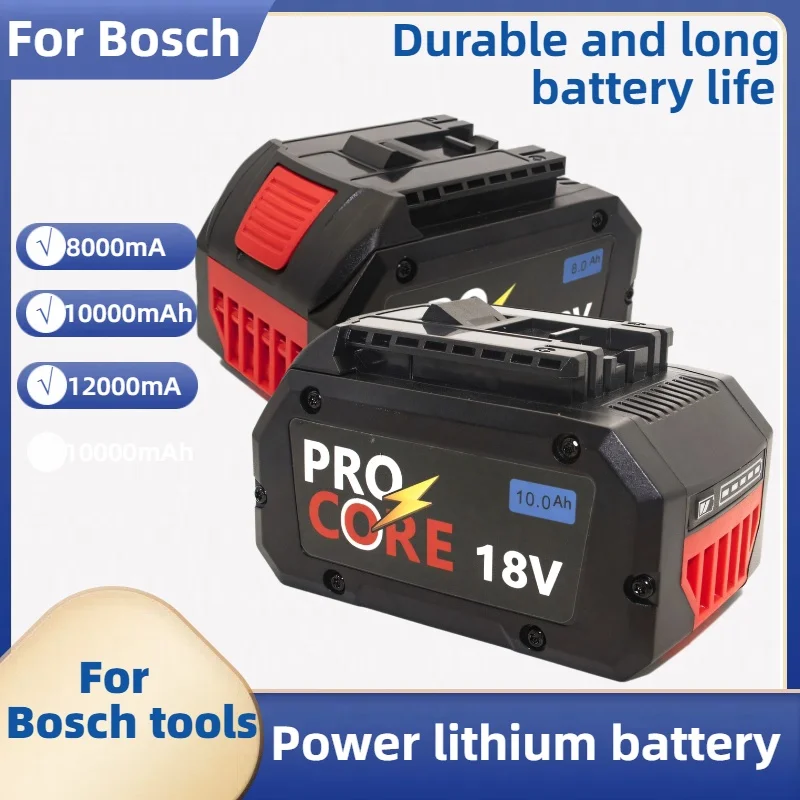 

8AH/10AH/12AH For BOSCH Professional 18V 21700 Battery ProCORE 18V Li-ion Replacement for BAT609 BAT618 with bms