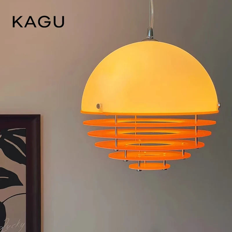 Medieval Sunset Orange Restaurant Pendant Bauhaus Cafe Bar Bar Island Window Stand Ceiling Light Simple Atmosphere Light