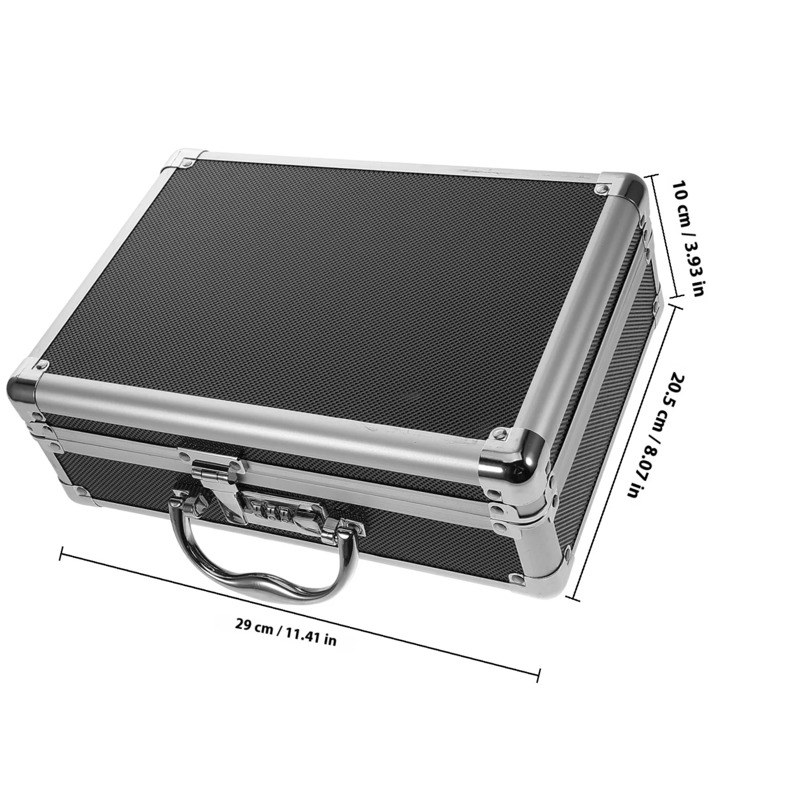 Aluminum Alloy Toolbox Organizer Coded Lock Portable Tool Case Large Capacity Metal Tool Box Handle for Craftsman DIY Projects