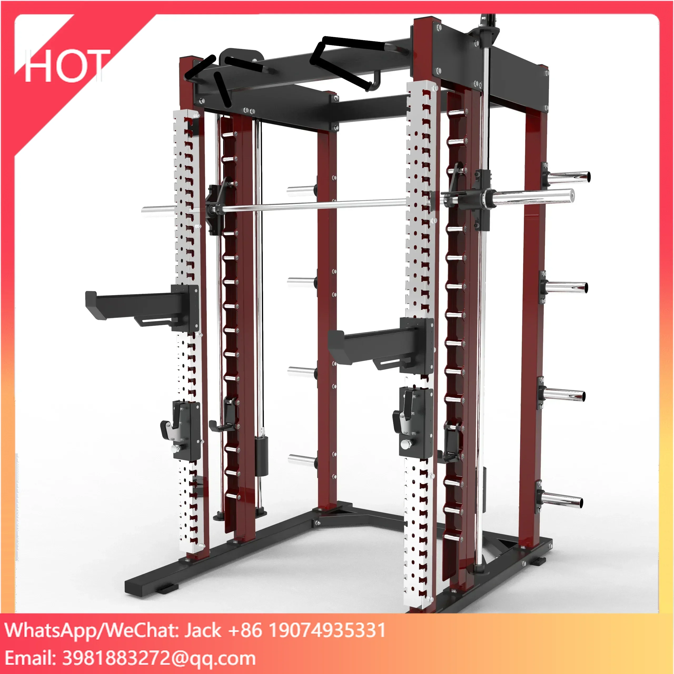 Fitness Equipment Indoor Smith Machine Multi-Function Combiner Bench Press Rack Weightlifting Barbell Smith Squat Machine