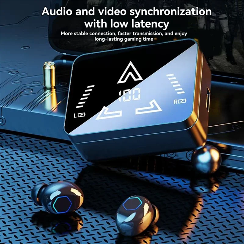 Betrouwbare, zeer nauwkeurige M48 Pro draadloze Bluetooth-vertaaloordopjes 144 talen tweeweg slim vertalerapparaat zwart, hoog-A