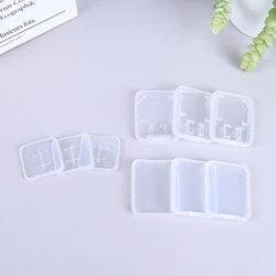 10Pcs Transparent Plastic Storage Boxes SD Camera CF Memory Card Case With Cover Phone TF Card Packaging Box