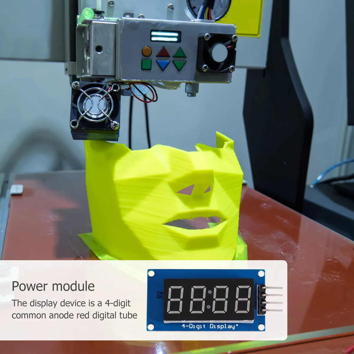 

2Pcs Red 4-Digit LED Segment Display Module 036 Inch Common Anode Tube Clock Display 8-Level Brightness Ic Control