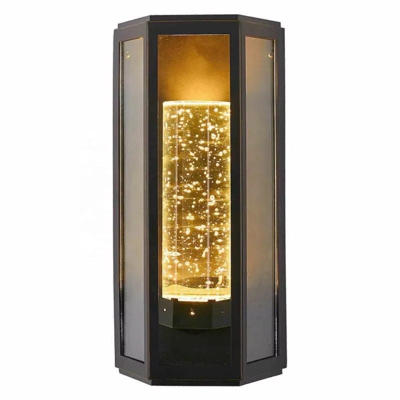 LED Modern Luxury Solar Aluminum Cylinder/Square Outdoor Wall Light IP65 Waterproof Light Sensor Decorative Garden Garden