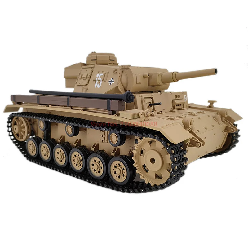 Henglong-German II H-Type Tanque de Controle Remoto, Metal Lançador de Pista, Modelo de Simulação Militar, Brinquedo ao Ar Livre, Presente para Menino, 1:16, 3849-1